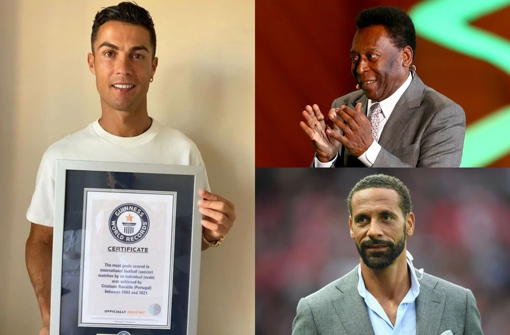 Ronaldo nhận bằng Guiness và lời khen tung của Pele, Rio Ferdinand