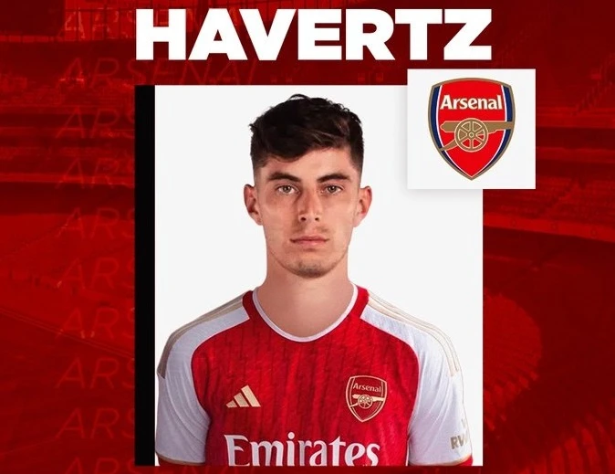 Kai Havertz đã trình làng chiếc áo mới ở Arsenal