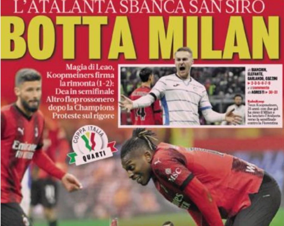 Trang nhất tờ Gazzetta dello Sport