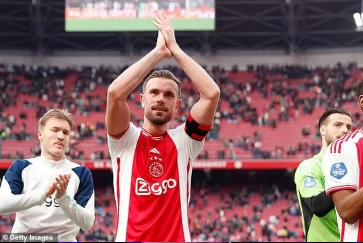 Jordan Henderson trong màu áo Ajax Amsterdam