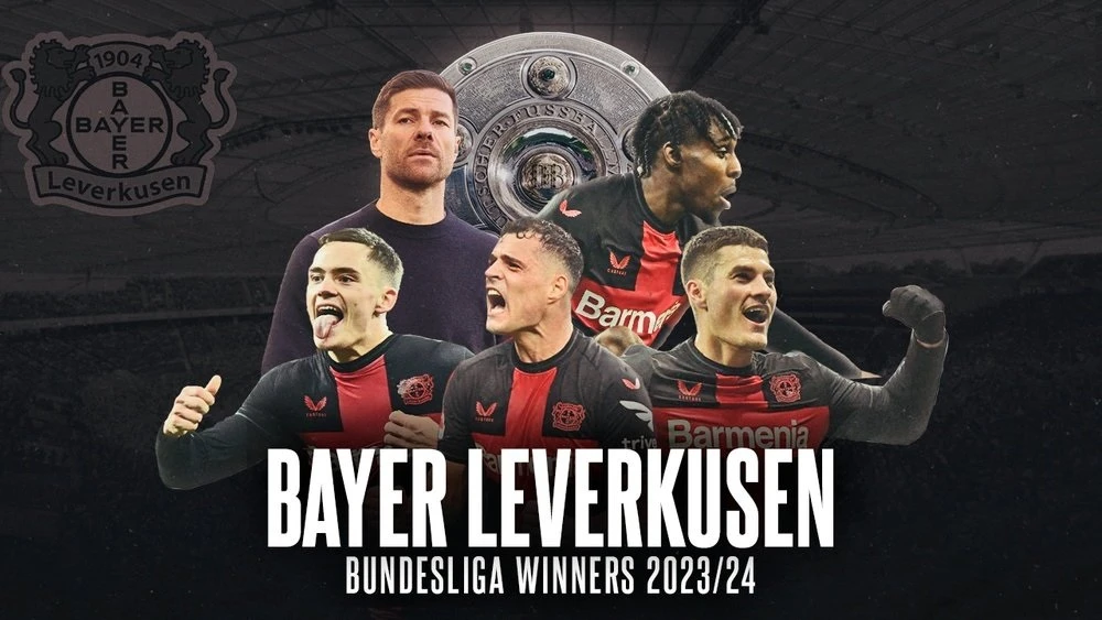 Leverkusen lần đầu vô địch Bundesliga, kết thúc kỷ lục 11 năm của Bayern