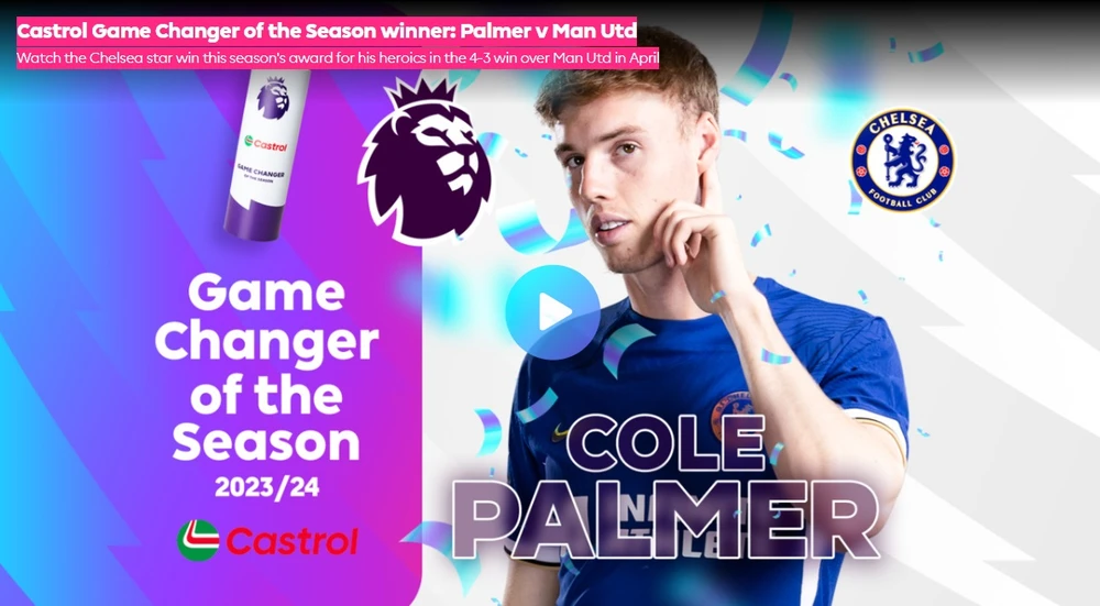 Cole Palmer ghi dấu ấn trong trận thắng ngược Man United 4-3