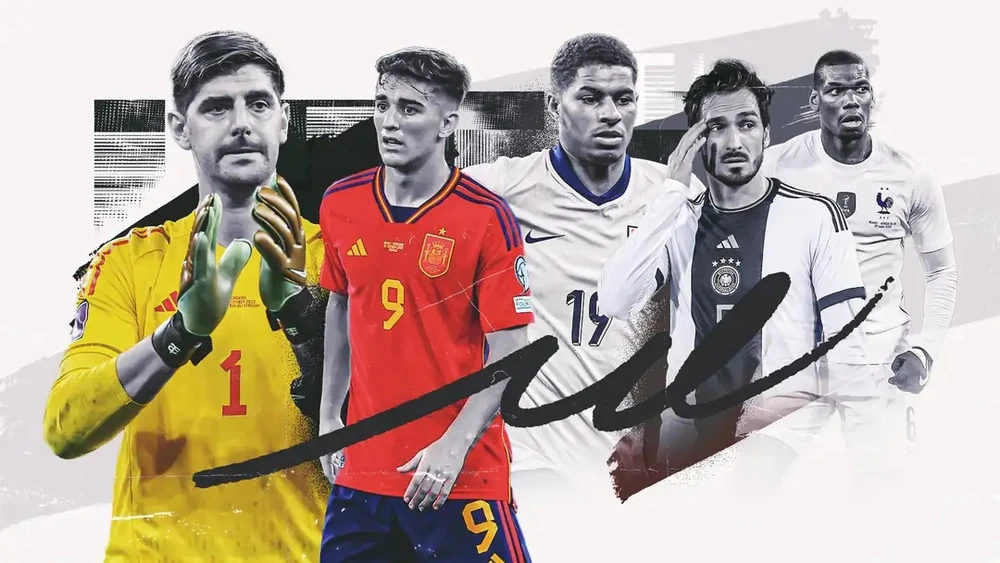 Thibaut Courtois, Gavi, Marcus Rashford, Mats Hummels, Paul Pogba đều lỡ hẹn với Euro 2024