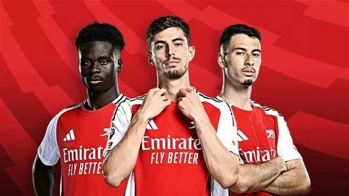 Bộ ba tấn công của Arsenal: Saka, Havertz và Martinelli