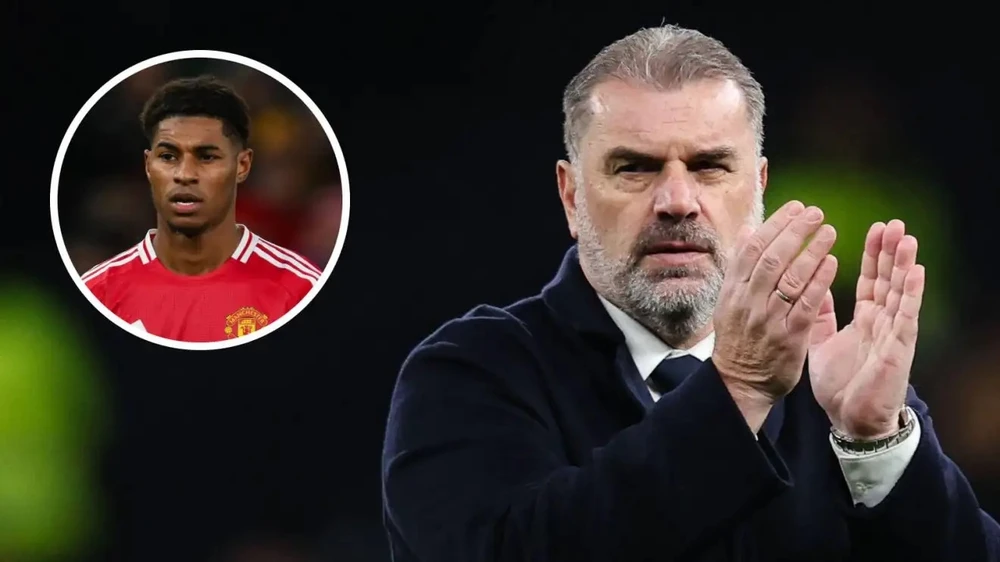 HLV Tottenham Ange Postecoglou và Marcus Rashford