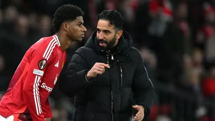 Ruben Amorim và Marcus Rashford