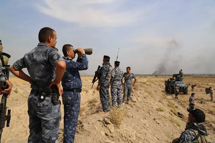 Lực lượng an ninh Iraq từng kiểm soát nhiều vùng làng mạc sau khi các tay IS bỏ chạy. Ảnh: Iraqi News