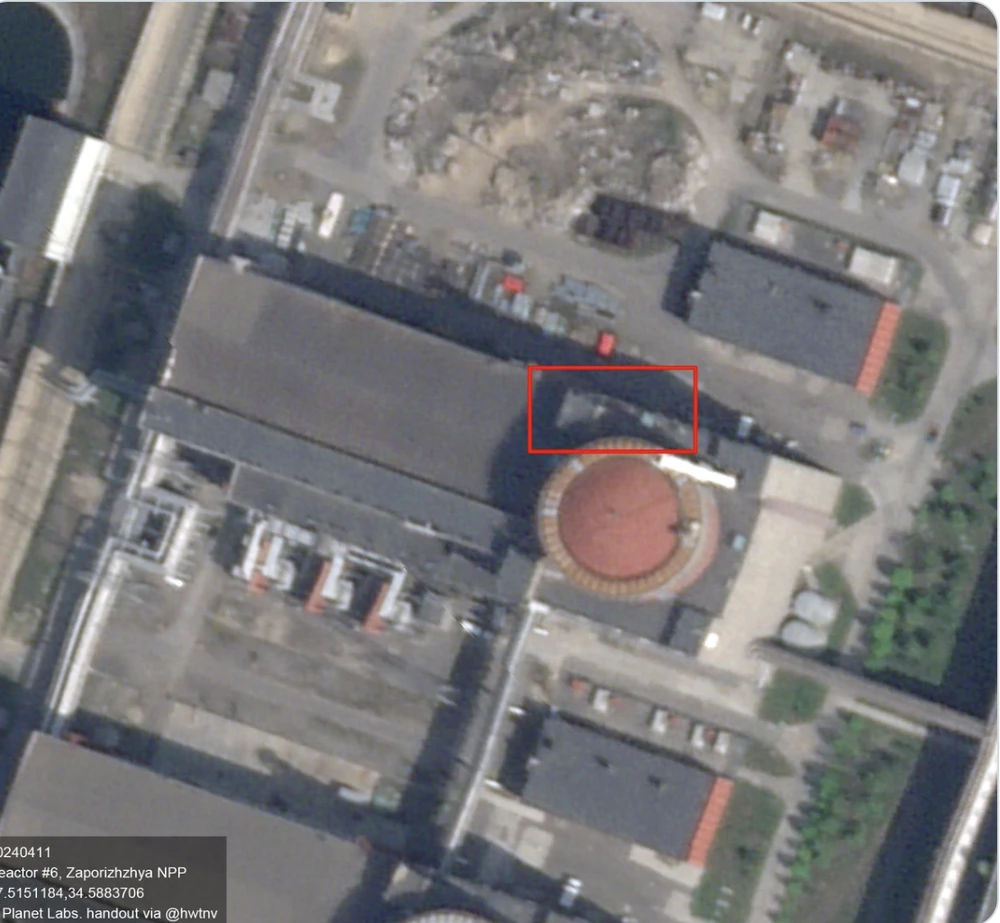 Nhà máy điện hạt nhân Zaporizhzhia ở miền Nam Ukraine được chụp từ vệ tinh. Ảnh: X