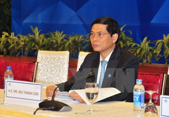 Thứ trưởng Thường trực Bộ Ngoại giao Bùi Thanh Sơn tại hội nghị. 