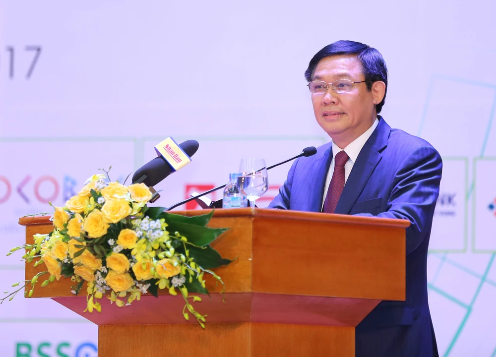 Phó Thủ tướng Vương Đình Huệ phát biểu tại Diễn đàn. 