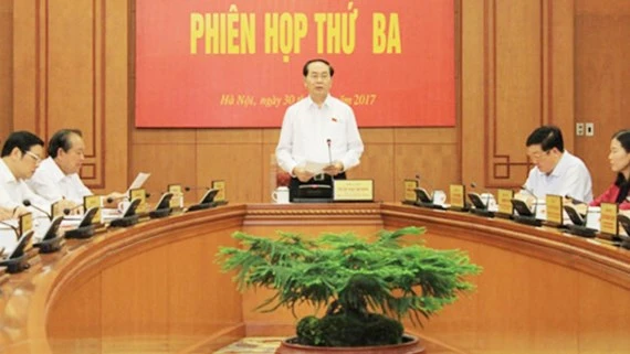 Chủ tịch nước Trần Đại Quang, Trưởng ban Chỉ đạo Cải cách tư pháp Trung ương chủ trì phiên họp.