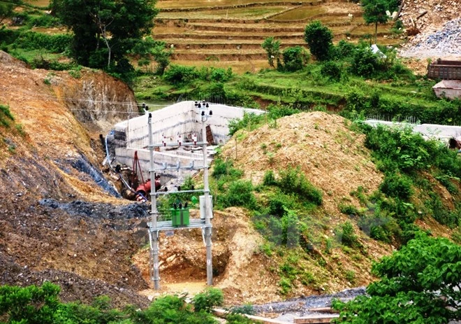 Dự án Thủy điện Suối Mu xây dựng tại khu vực Thác Mu, huyện Lạc Sơn, tỉnh Hòa Bình. 