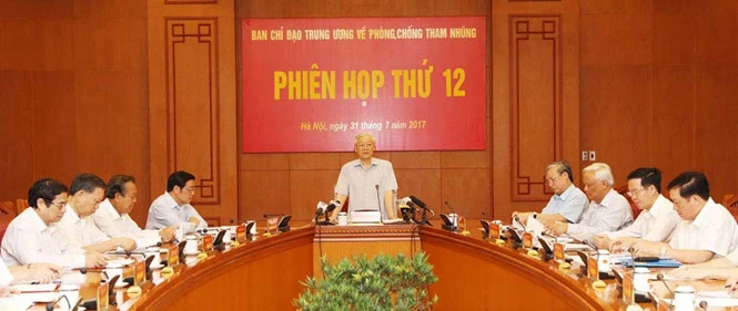 Tổng bí thư Nguyễn Phú Trọng phát biểu chỉ đạo tại phiên họp