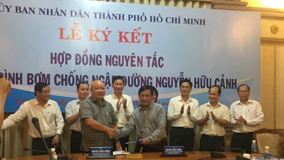 TPHCM ký kết thuê siêu máy bơm chống ngập đường Nguyễn Hữu Cảnh