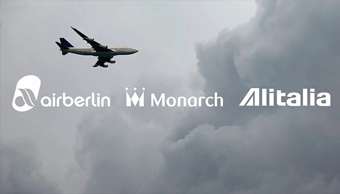 Air Berlin, Alitalia và Monarch Airlines là ba hãng bay châu Âu sụp đổ chỉ trong 50 ngày