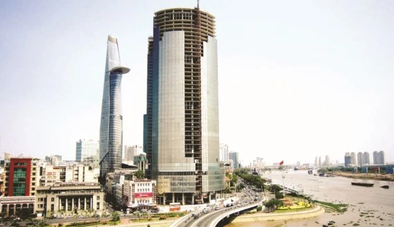 Dự án Saigon One Tower (quận 1, TPHCM) là tài sản đảm bảo đầu tiên được VAMC thu giữ nhằm xử lý nợ xấu theo cơ chế thị trường. Ảnh: Huy Anh