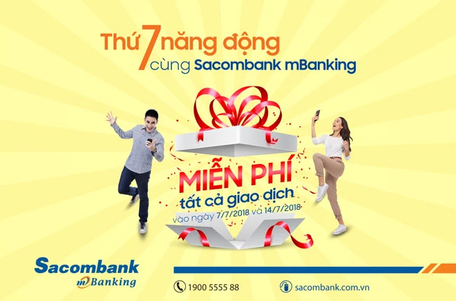 “Thứ 7 năng động” với MBanking Sacombank