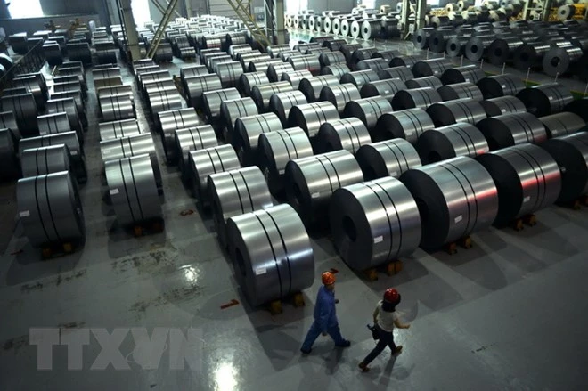 Một nhà máy sản xuất thép của Trung Quốc ở Hàm Đan, tỉnh Hà Bắc, miền Bắc Trung Quốc. (Nguồn: AFP/TTXVN)