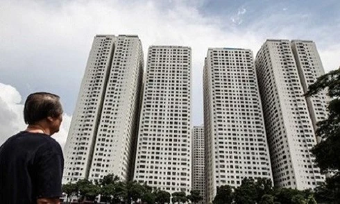 Những khối nhà cao tầng mọc lên đã khiến cho dân cư ở phường Hoàng Liệt tăng lên chóng mặt (Ảnh: Kienthuc.net)
