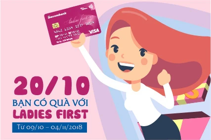 Sacombank ưu đãi chủ thẻ Visa Ladies First