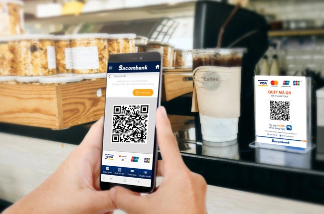 Chủ thẻ Sacombank Mastercard nhận ưu đãi khi giao dịch bằng QR 