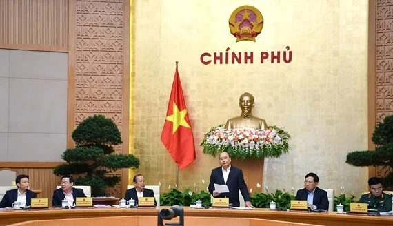 Thủ tướng Nguyễn Xuân Phúc chủ trì phiên họp Chính phủ thường kỳ tháng 11-2018. Ảnh: VIẾT CHUNG
