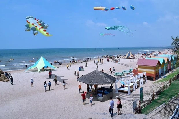 Bãi biển ở Bình Thuận. 