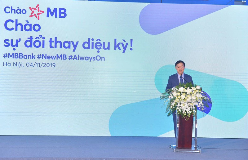 Ông Lưu Trung Thái – Phó chủ tịch HĐQT, Tổng giám đốc MB phát biểu tại lễ kỷ niệm 25 năm thành lập MB.