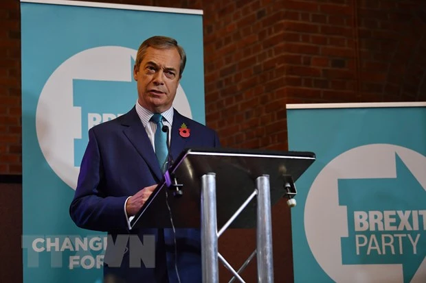 Chủ tịch Đảng Brexit của Anh Nigel Farage. (Ảnh: AFP/TTXVN)