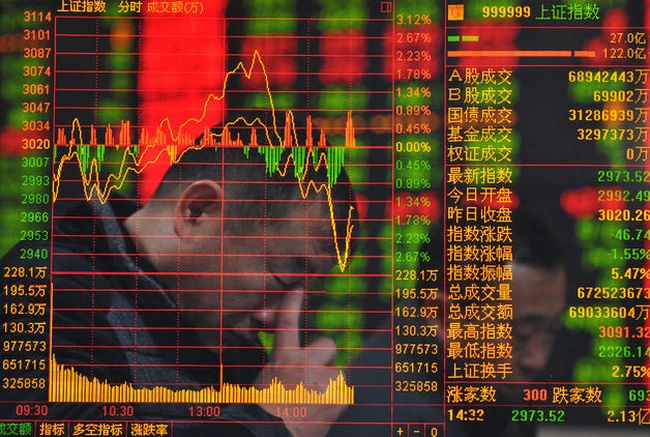 Chứng khoán Trung Quốc giảm khi thị trường mở cửa lại