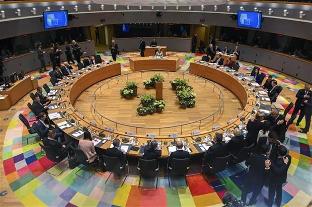 Toàn cảnh hội nghị thượng đỉnh EU tại Brussels, Bỉ ngày 20/2/2020. (Ảnh: AFP/TTXVN)