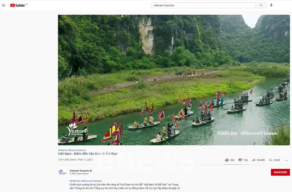 2 clip quảng bá du lịch Việt Nam trên YouTube vượt 1 triệu lượt xem 