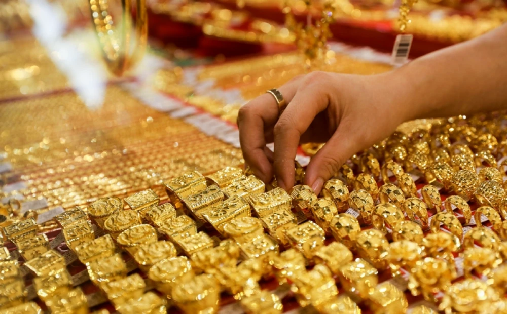 Giá vàng SJC vẫn đắt hơn vàng thế giới 7,56 triệu đồng/lượng. (Ảnh minh họa: KT)
