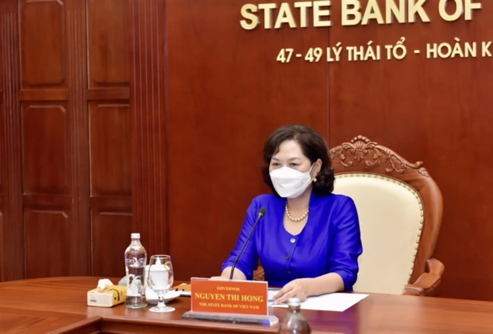 Thống đốc NHNN Nguyễn Thị Hồng tại buổi làm việc với Bộ trưởng Tài chính Mỹ Janet L. Yellen.