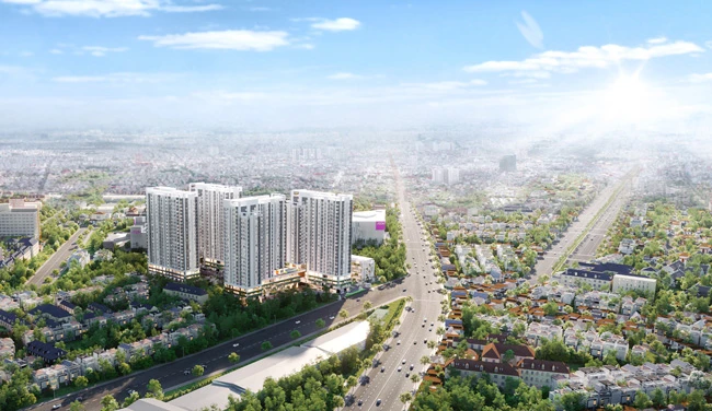 Phối cảnh dự án Moonlight Centre Point toạ lạc trên đường Tên Lửa (lộ giới 40m), quận Bình Tân vừa được giới thiệu ra thị trường. 