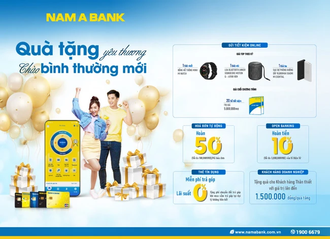 Nam A Bank triển khai ưu đãi “Quà tặng yêu thương – Chào bình thường mới” 