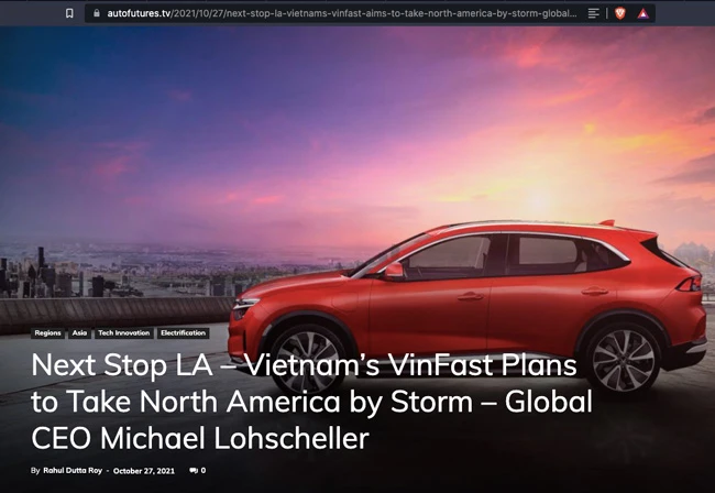 Cú hích toàn cầu dòng xe điện VinFast 