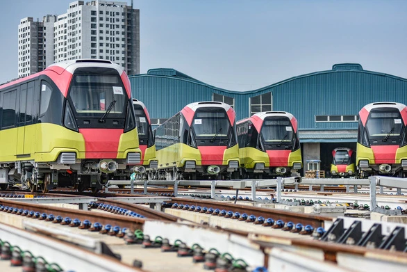 Đường sắt đô thị Nhổn - ga Hà Nội khi đưa vào khai thác có thể chở tối đa 36.100 hành khách/giờ - Ảnh: T.P.