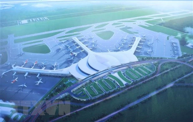 Sơ đồ Dự án đầu tư xây dựng Cảng hàng không quốc tế Long Thành giai đoạn 1. (Ảnh: Thống Nhất/TTXVN)