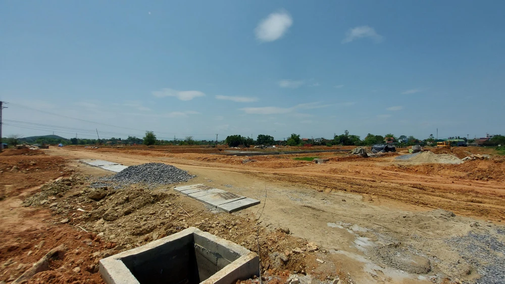 Khu vực quy hoạch đất ở vừa bán đấu giá ở xã Lưu Sơn