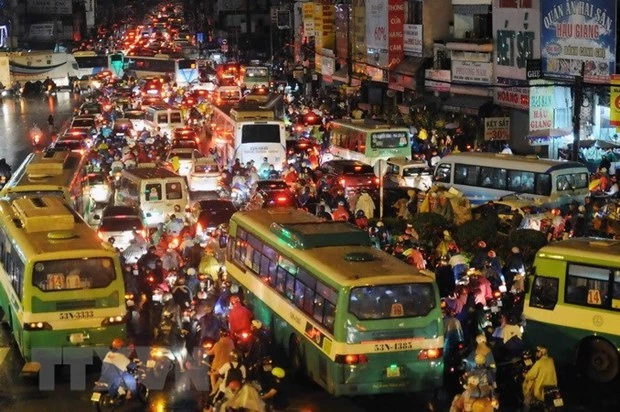 Kẹt xe tại Thành phố Hồ Chí Minh. (Ảnh minh họa. Nguồn: TTXVN)