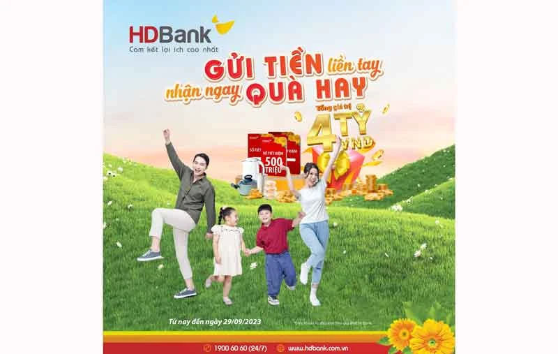 HDBank tặng gần 4 tỷ đồng cho khách hàng gửi tiết kiệm 
