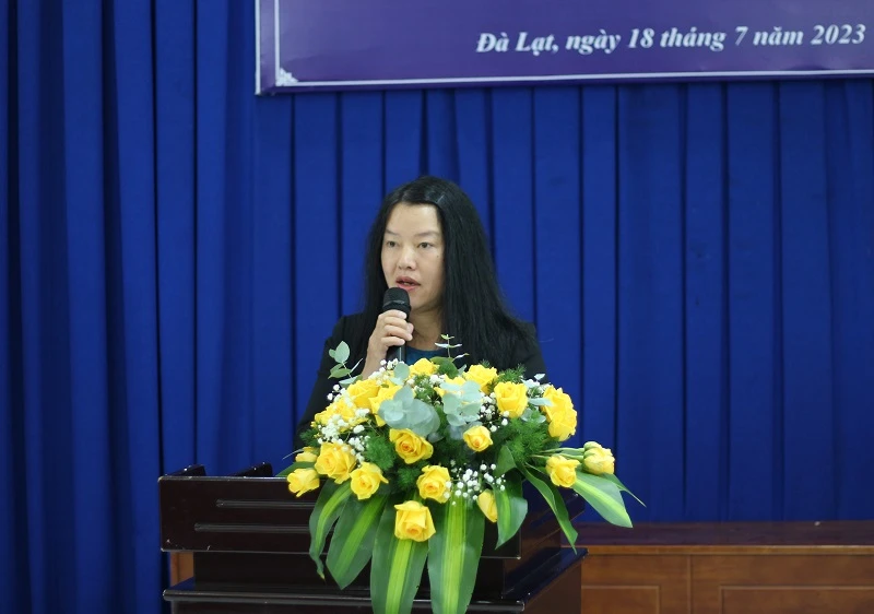 Bà Trần Thị Vũ Loan, Phó Chủ tịch UBND TP Đà Lạt kỳ vọng sẽ có nhiều tác phẩm hay tại Trại sáng tác chào mừng 130 năm Đà Lạt