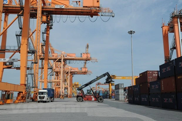 Xuất khẩu hàng hóa của Việt Nam tại cảng phía Bắc. (Ảnh: Đức Duy/Vietnam+)