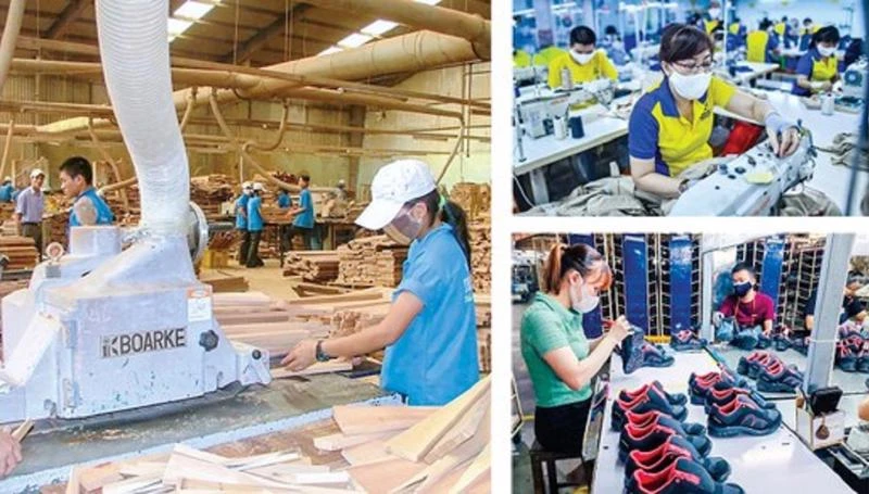 Dệt may, da giày và đồ gỗ là những mặt hàng chủ lực của Việt Nam nhưng đang gặp nhiều khó khăn. 