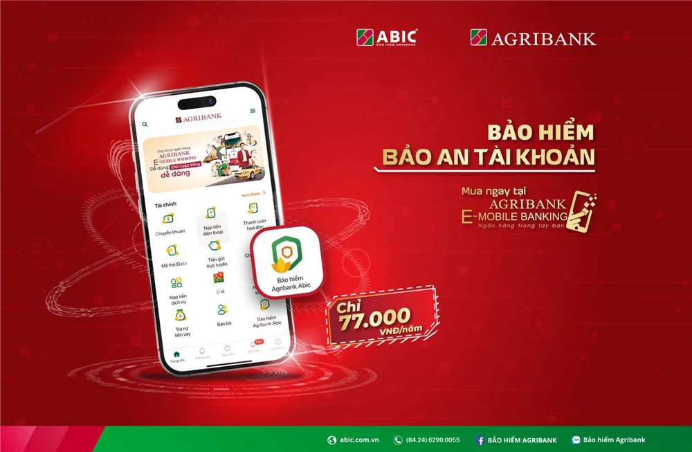 Dịch vụ Bảo an tài khoản ra mắt trên ứng dụng Agribank E-Mobile Banking