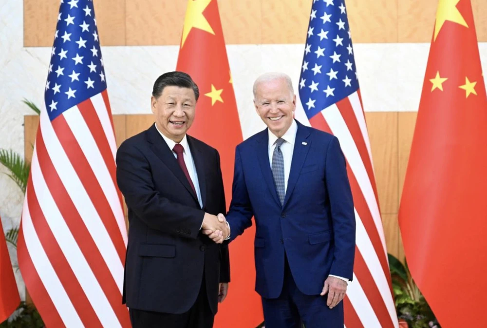 Chủ tịch Trung Quốc Tập Cận Bình và Tổng thống Mỹ Joe Biden tại Bali, Indonesia tháng 11-2022.