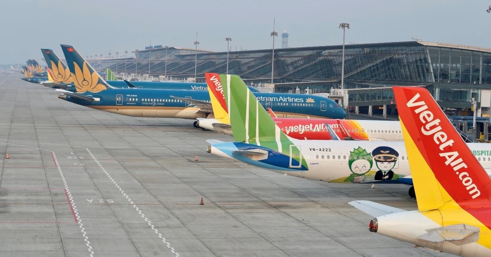 Các Hãng hàng không đã lên kế hoạch tăng chuyến bay trong dịp cao điểm Tết Nguyên đán 2024. (Ảnh: PV/Vietnam+)