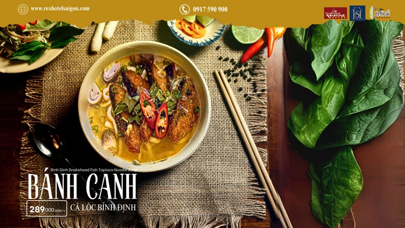 Vị biển ngọt của bánh canh cá lóc Bình Định