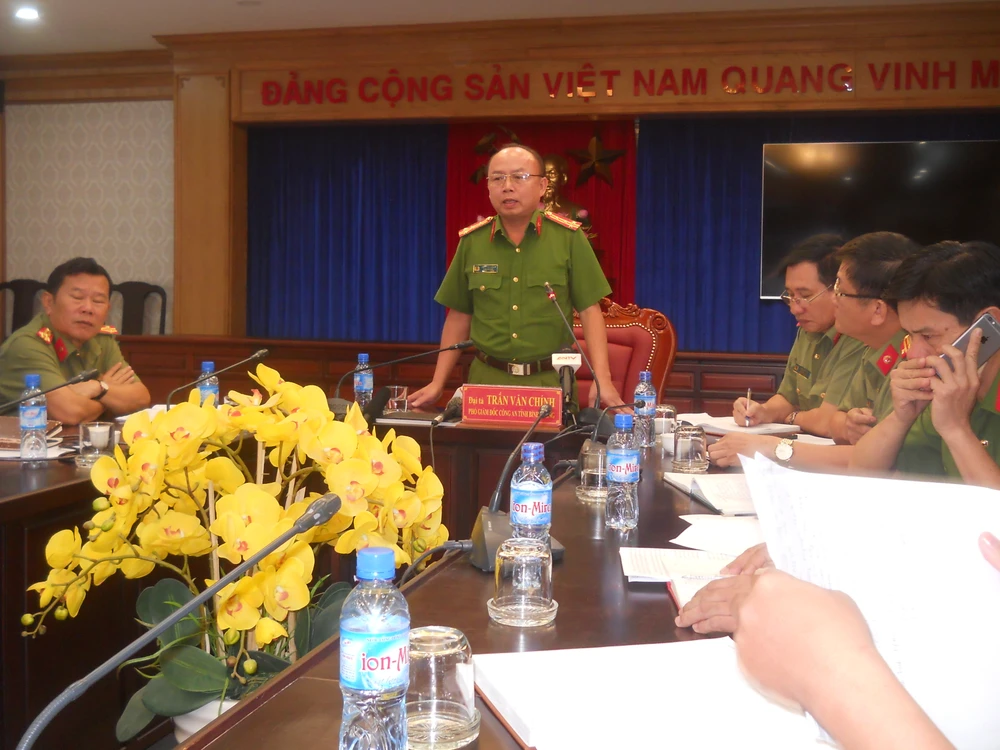 Đại tá Trần Văn Chính, Thủ trưởng Cơ quan Cảnh sát điều tra công an tỉnh Bình Dương thông tin về vụ án